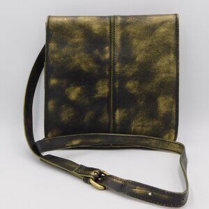 Patricia Nash Bronzed Italian Leather Granada Crossbody Bag | EUC